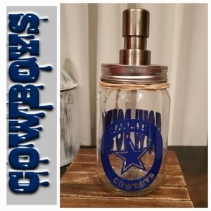 Dallas Cowboy's Farmhouse Style Soap Dispenser